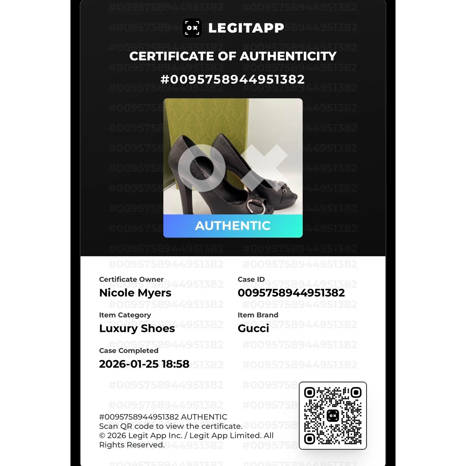 Gucci GG Black Embossed Horsebit 38.5 8.5 Peep Toe Platform Heels Pumps Box COA - Image 2