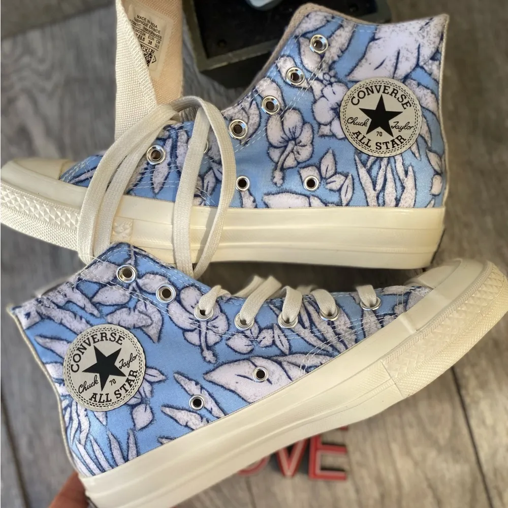 Converse Chuck Taylor high top all star Hawaiian tropical print sneakers sz 7.5 - Image 6