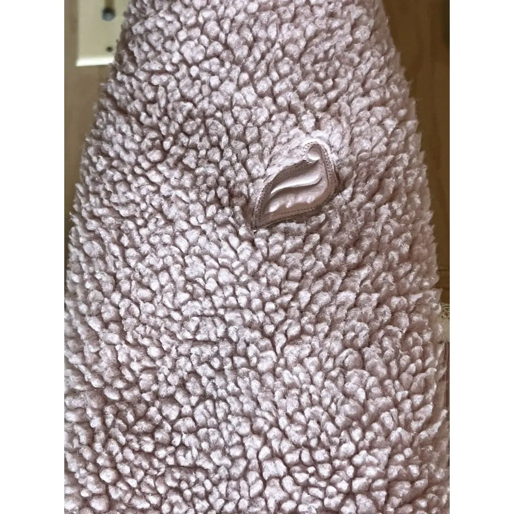 Fabletics  Summit Teddy Full Zip Hooded Jacket Sz Medium ~ Muted Mauve - Image 6