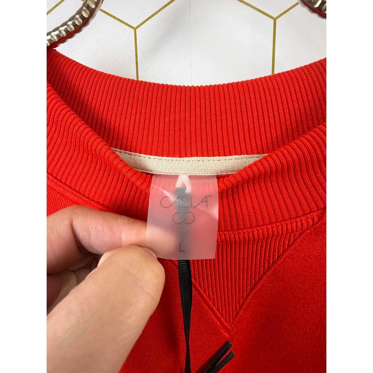 CALIA Red Pique Scuba Logo Crewneck - Image 6