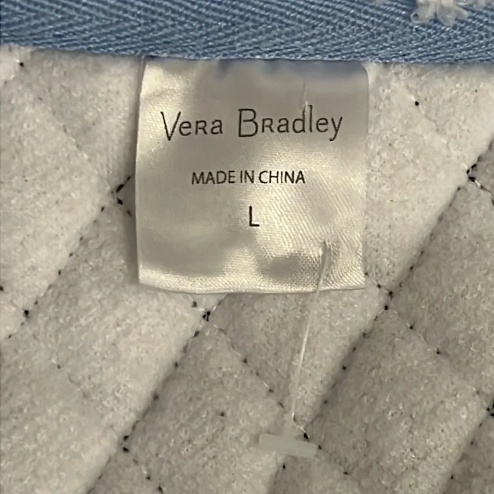 Vera Bradley Teddy Fleece Half-Zip Pullover quilted tartan detail mockneck L - Image 9