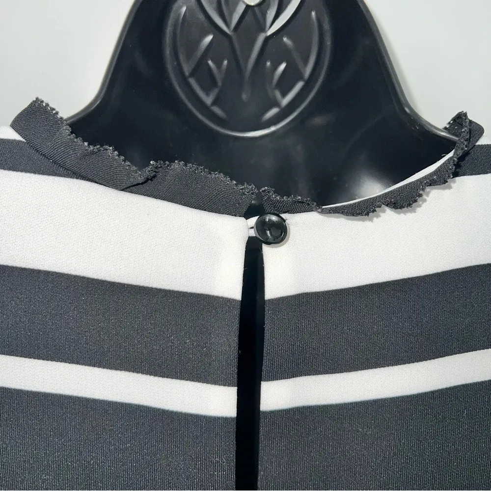 Kate Spade Women's Cape Stripe Dizzy B/W Bold Striped Sheath 3/4 Sleeve Dress-4 - Image 11