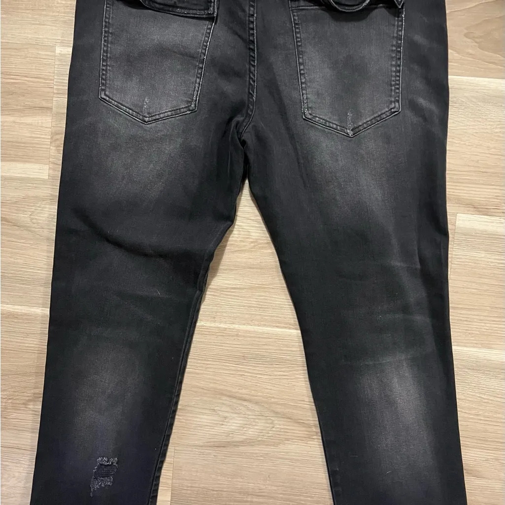 FP Free People Black Distressed Jeans Size 10 - Image 7