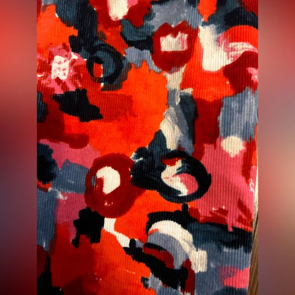 Womens red black white corduroy Vanessa Virginia skirt Size 2 - Image 3