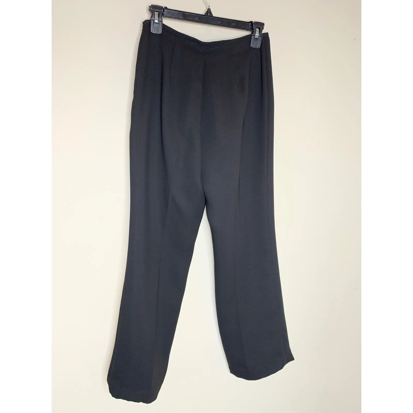 Liz Claiborne  Black Lined Trousers Sz 6 100% Polyester Suit Pants - Image 2