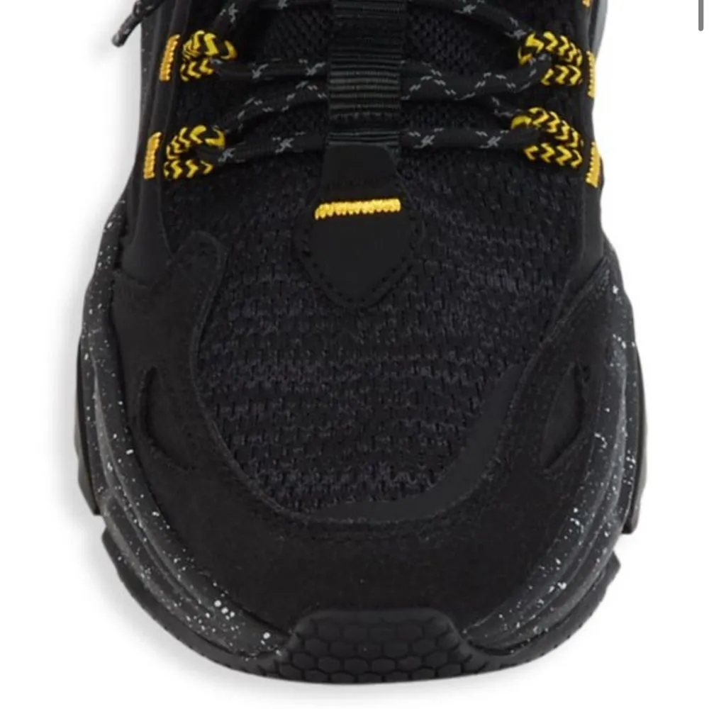 Skechers Black + Yellow Mark Nason High-Top Knit Sock Sneakers - Image 5