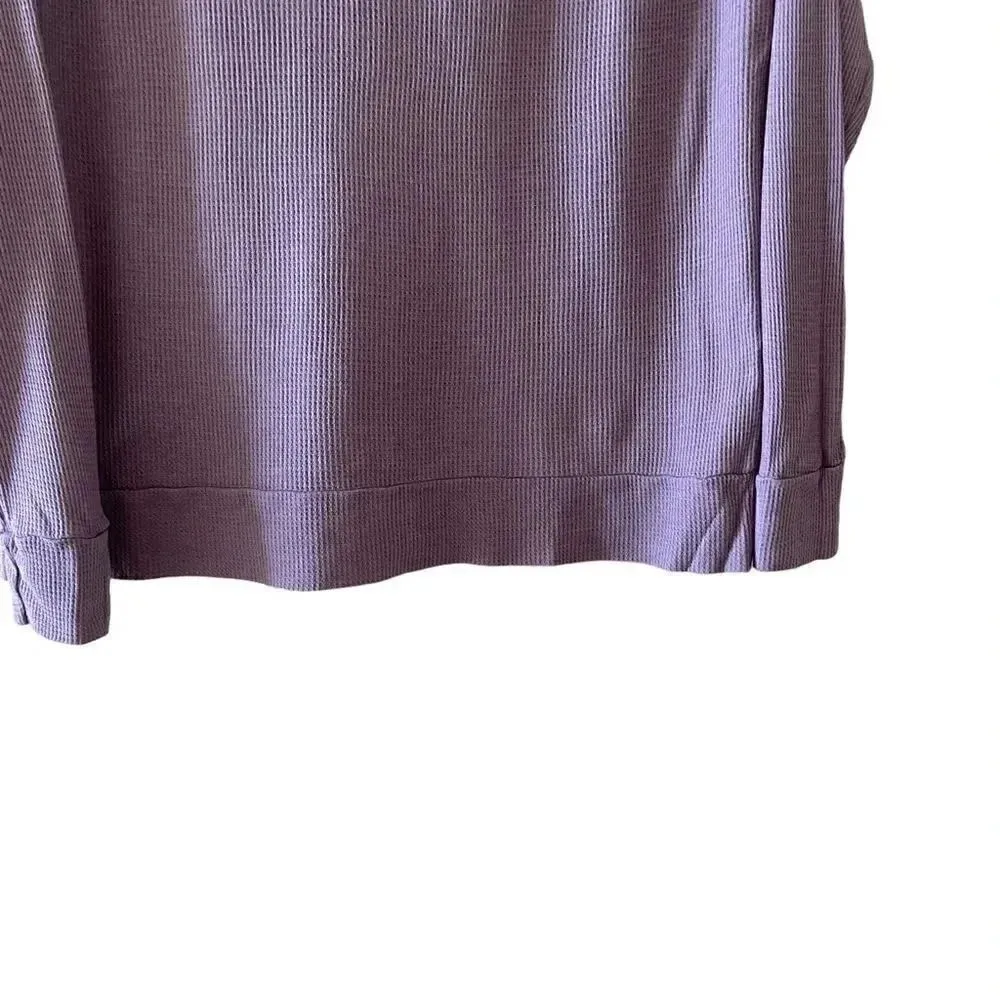 NWT Chaser Purple Knitwear Soft Long Sleeves Loungewear Cotton Womens Top SZ M - Image 7
