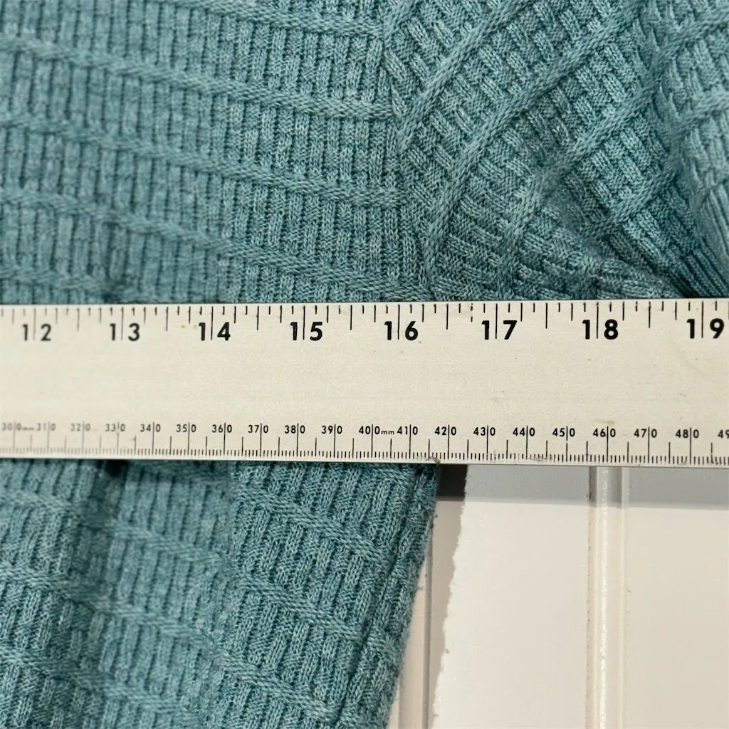 Alfred Dunner Women’s Petite M Teal Knit Top Short Sleeve Textured Sweater USA Blue Size undefined - Image 4