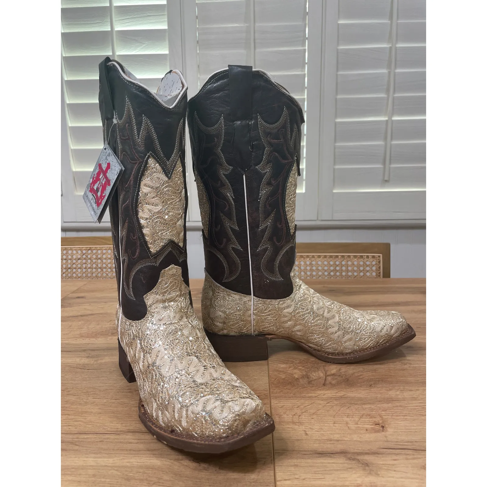 Tanner Mark Women's Horma 960 Western Boots Brown Leather Blunt Toe Size 8 NIB - Image 2