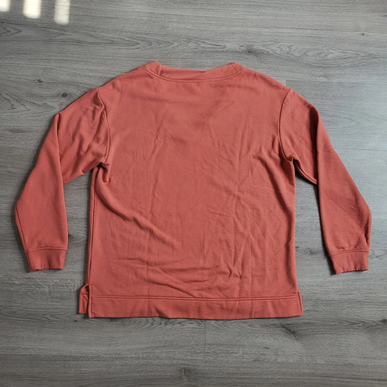 ORVIS Classic Collection V Neck Modal Sweatshirt Pullover Coral Rust Size L - Image 6