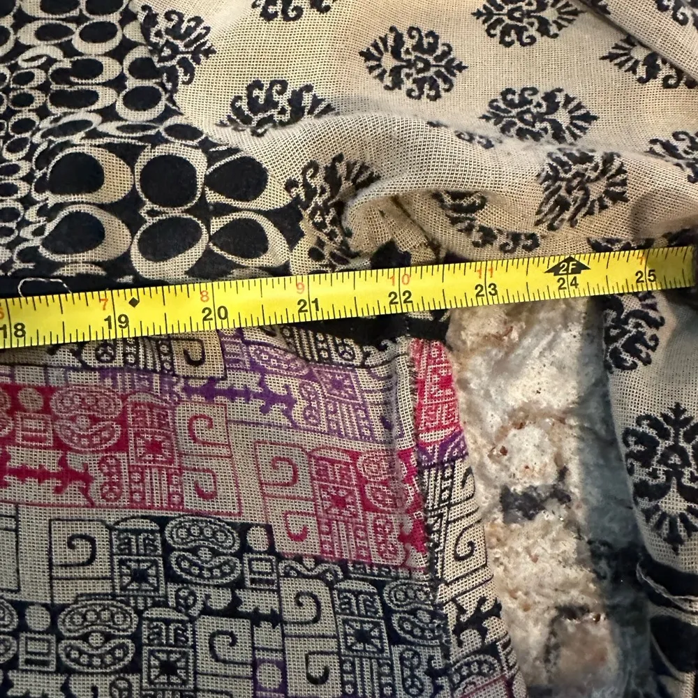 Zoie Kurti Tunic Top Dress Size Medium Large Women’s Long India Jeweled Shirt Black - Image 10