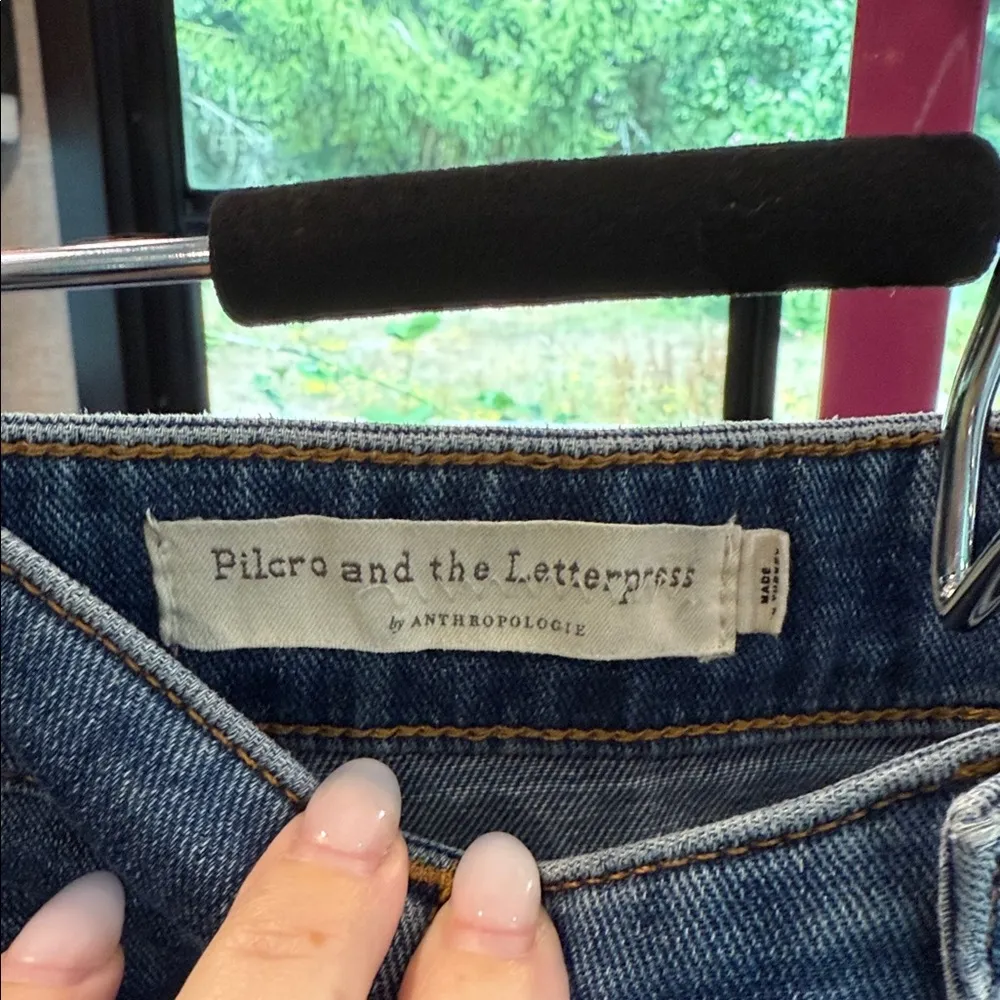 Pilcro Blue Denim Jeans with Contrast Stitching size 25 Anthropologie - Image 5