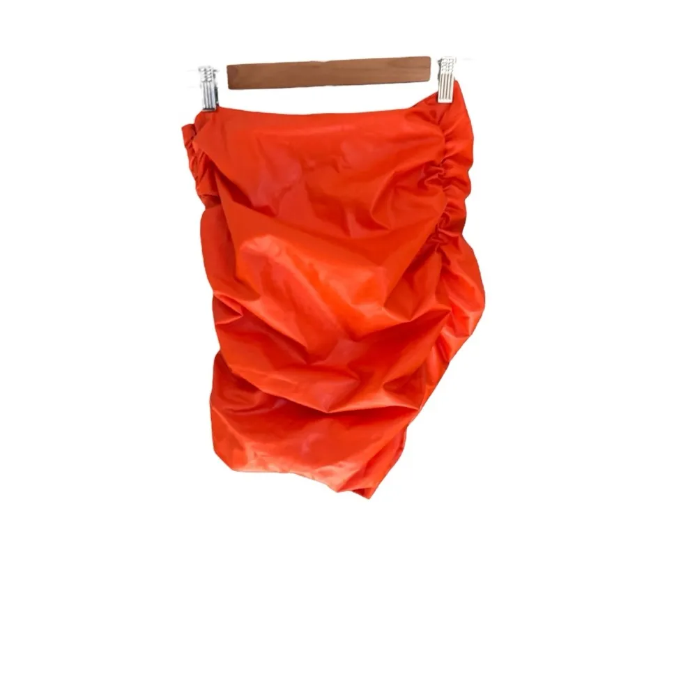 MICHAEL COSTELLO x REVOLVE - NWT Torin Mini Ruched Skirt in Orange Sz XS - Image 4