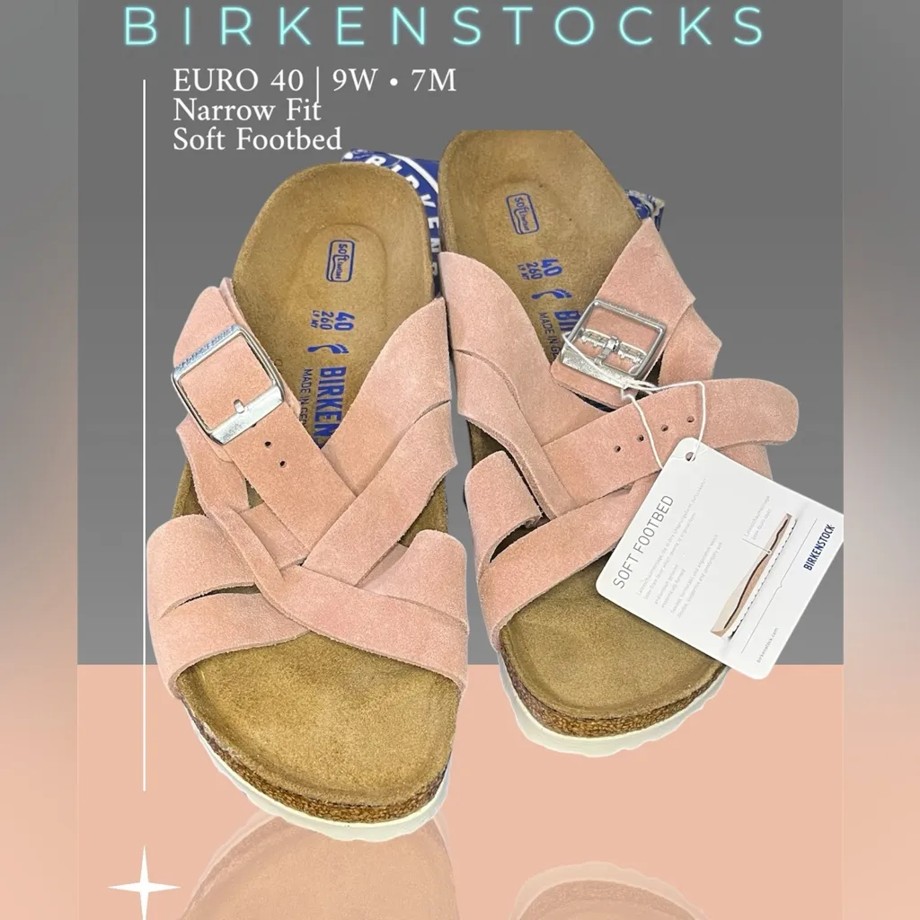 •NWT• BIRKENSTOCK Lugano Suede Soft Footbed in Pink Clay • EU40 / 9W / 7M - Image 2