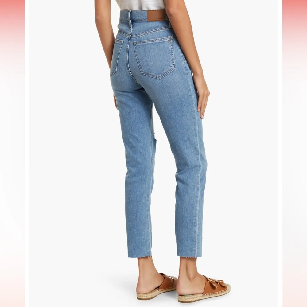 MADEWELL Perfect Vintage Cropped Straight Distressed Stretch Jeans Size 33 NEW - Image 2