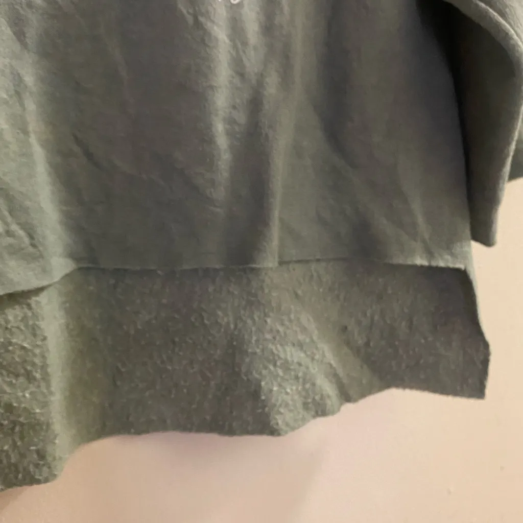 Womens Crop Green Fleece Sweatshirt M 38” You Gotta Do What Makes You Happy Size M - Image 7