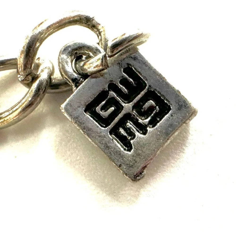 Good Work(s) “Be Strong” rhinestone key necklace on a silver chain - Image 14