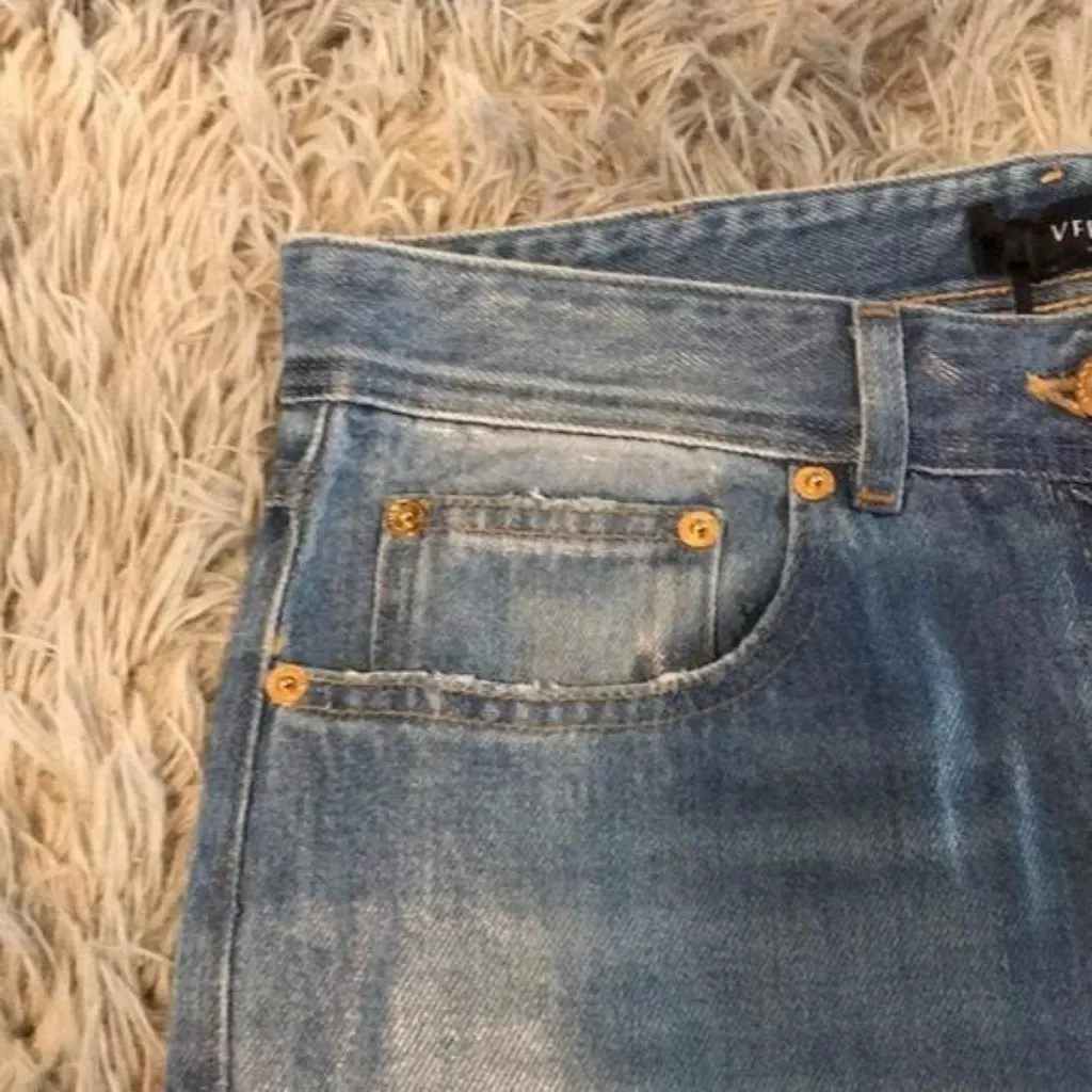 💯 New Authentic VERSACE High-Rise Cotton Jeans size 27 - Image 9
