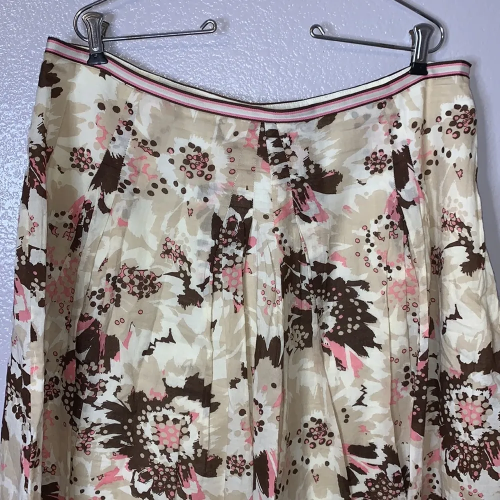 Liz & Co patterned pleated full midi skirt - Image 2