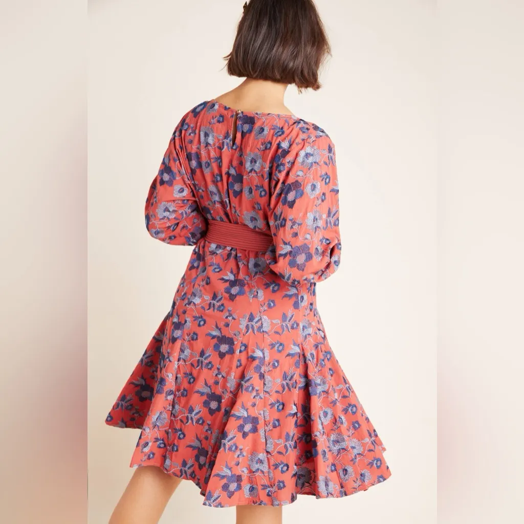 Anthropologie Juniper Embroidered Swing Dress Floral Size XS - Image 3