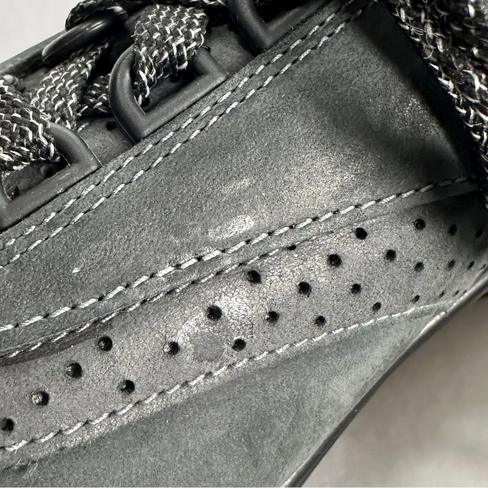 SAS Walk Easy Comfort Shoes 10 Nero Walking Sneakers Dark Gray Nubuck Lace Up - Image 10