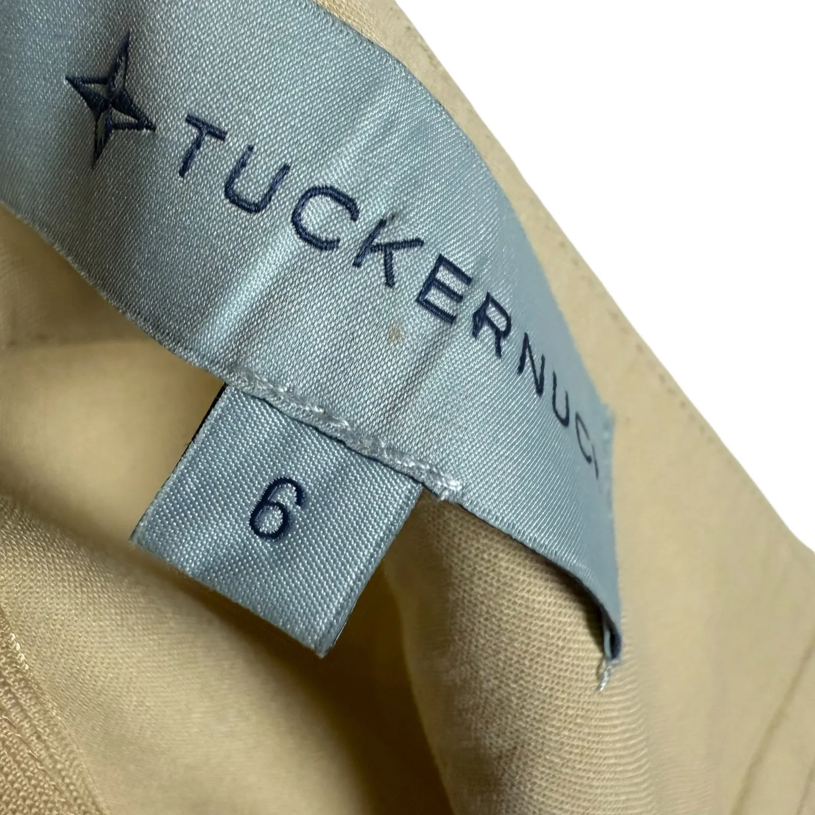 Tuckernuck Solid Tan Drop Waist Ruffled A-Line Cotton Skirt Size 6 - Image 7