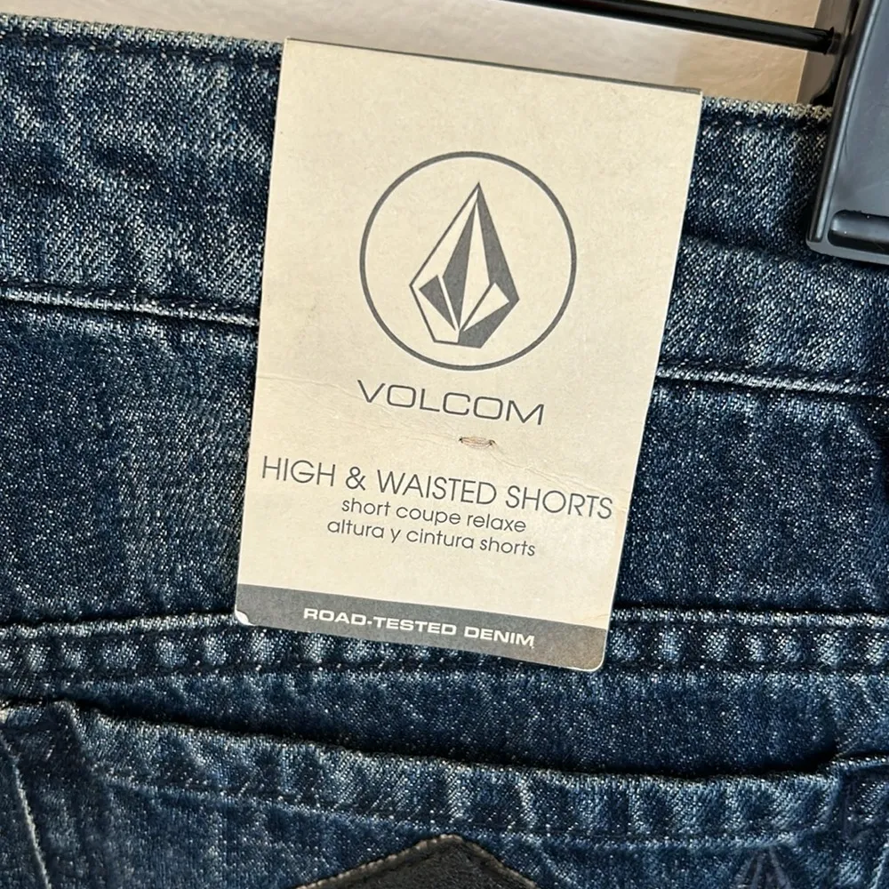 Volcom High Waisted Denim Cut Off Shorts - Image 3