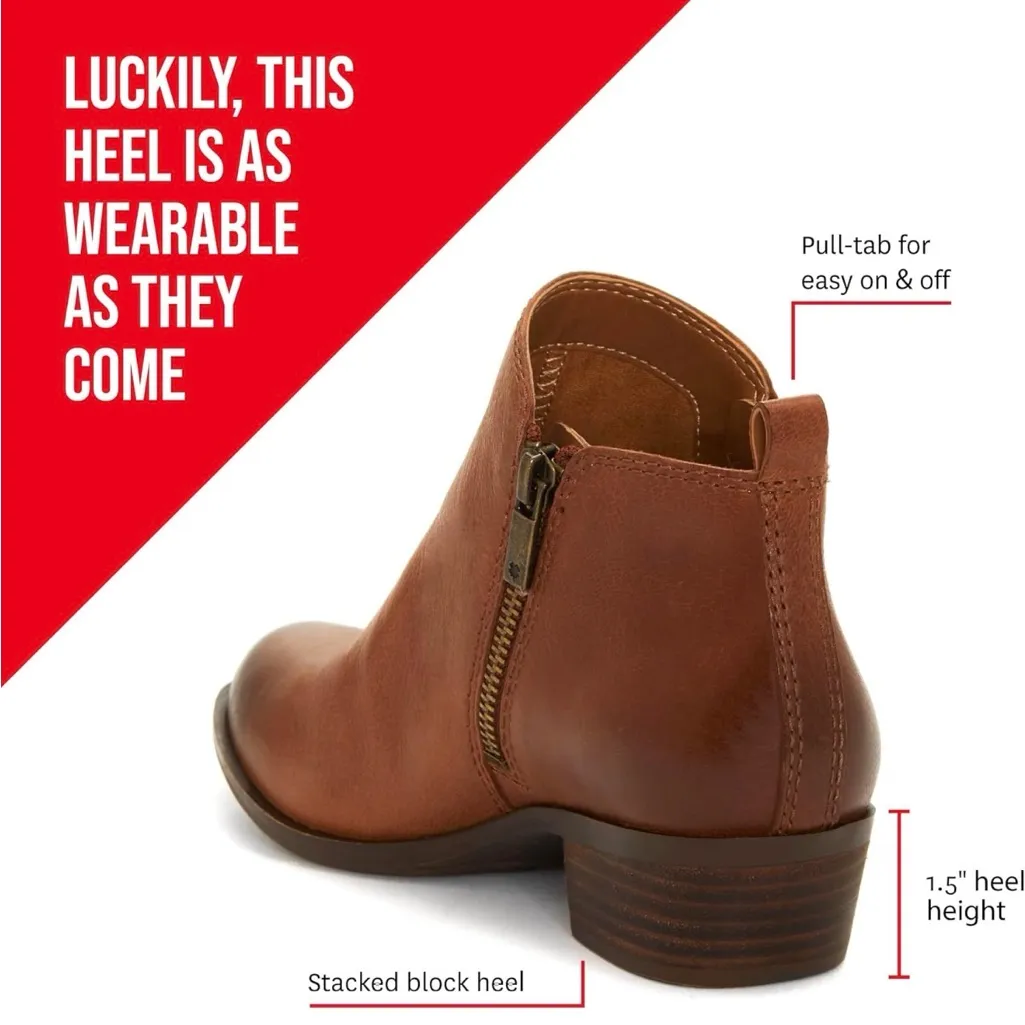 Lucky Brand - Basel Brown Leather Ankle Boots - 8 - Image 2