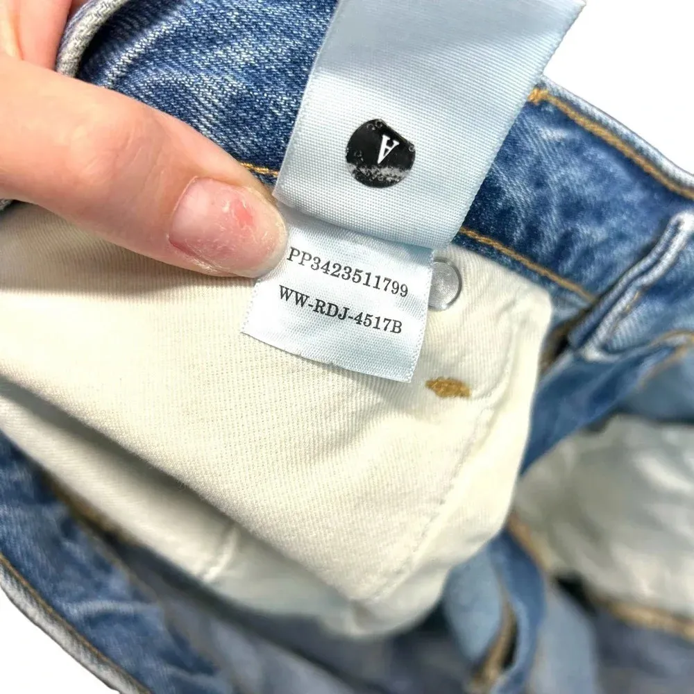 Everlane The Denim‎ Short Organic Cotton Blue Distressed Denim Size 31 - Image 7