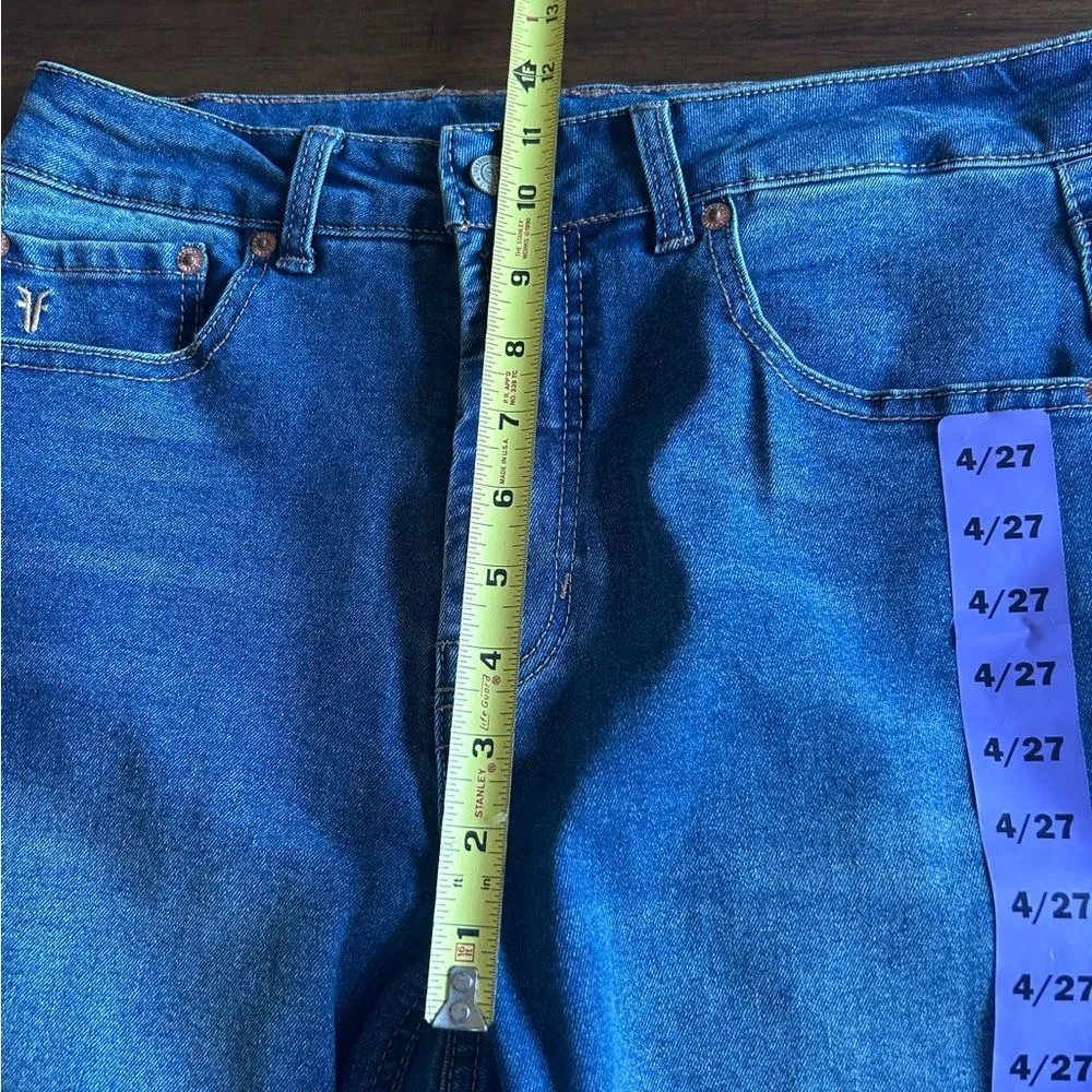 NWT Frye High-Rise Crop Jeans Cuffed Hem Blue Amari Wash Size 4 / 27 NEW - Image 7