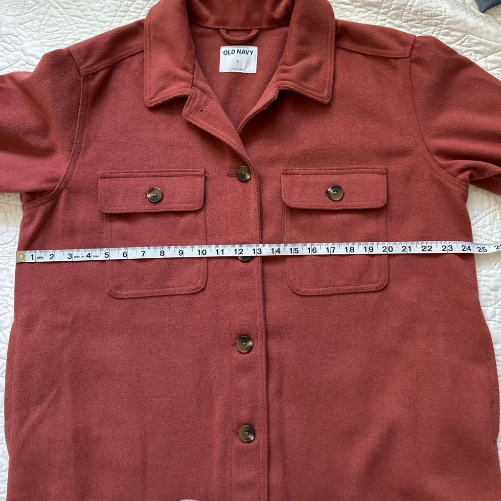 Old Navy Women’s Soft-Brushed Utility Shacket - Rust Red - Image 7