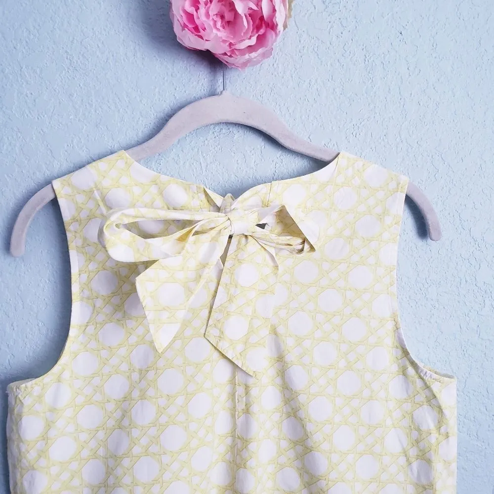 Ann Taylor Lemon Twist Rattan Bow Tie Back Blouse - Image 7