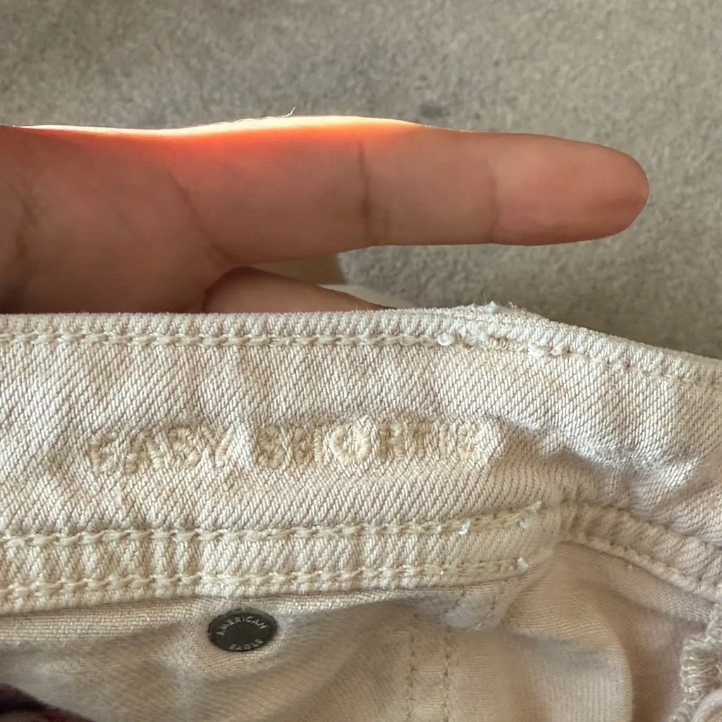 American Eagle Khaki Easy Shortie Fold Over Shorts Size 16 - Image 2