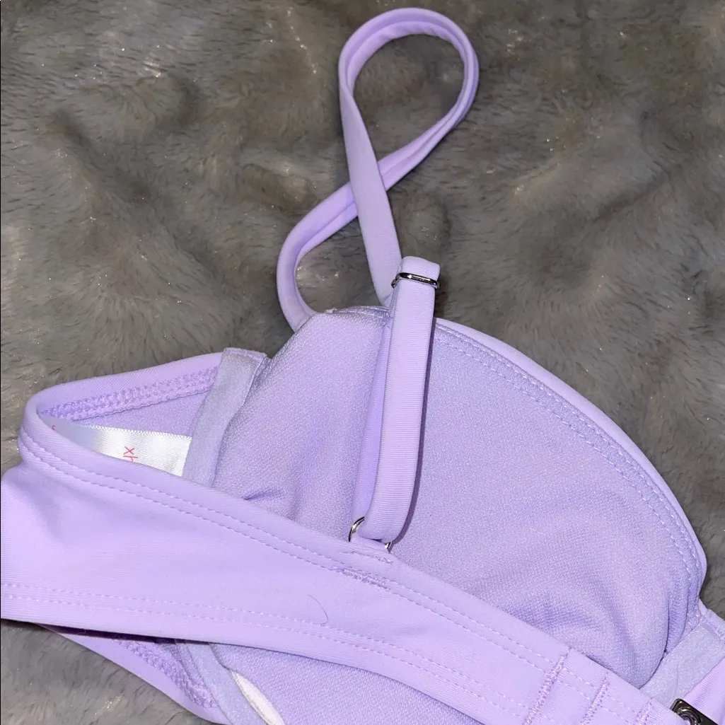 Xhilaration  Lavender Bikini Top - Underwire, Size M, Adjustable Straps - Image 7