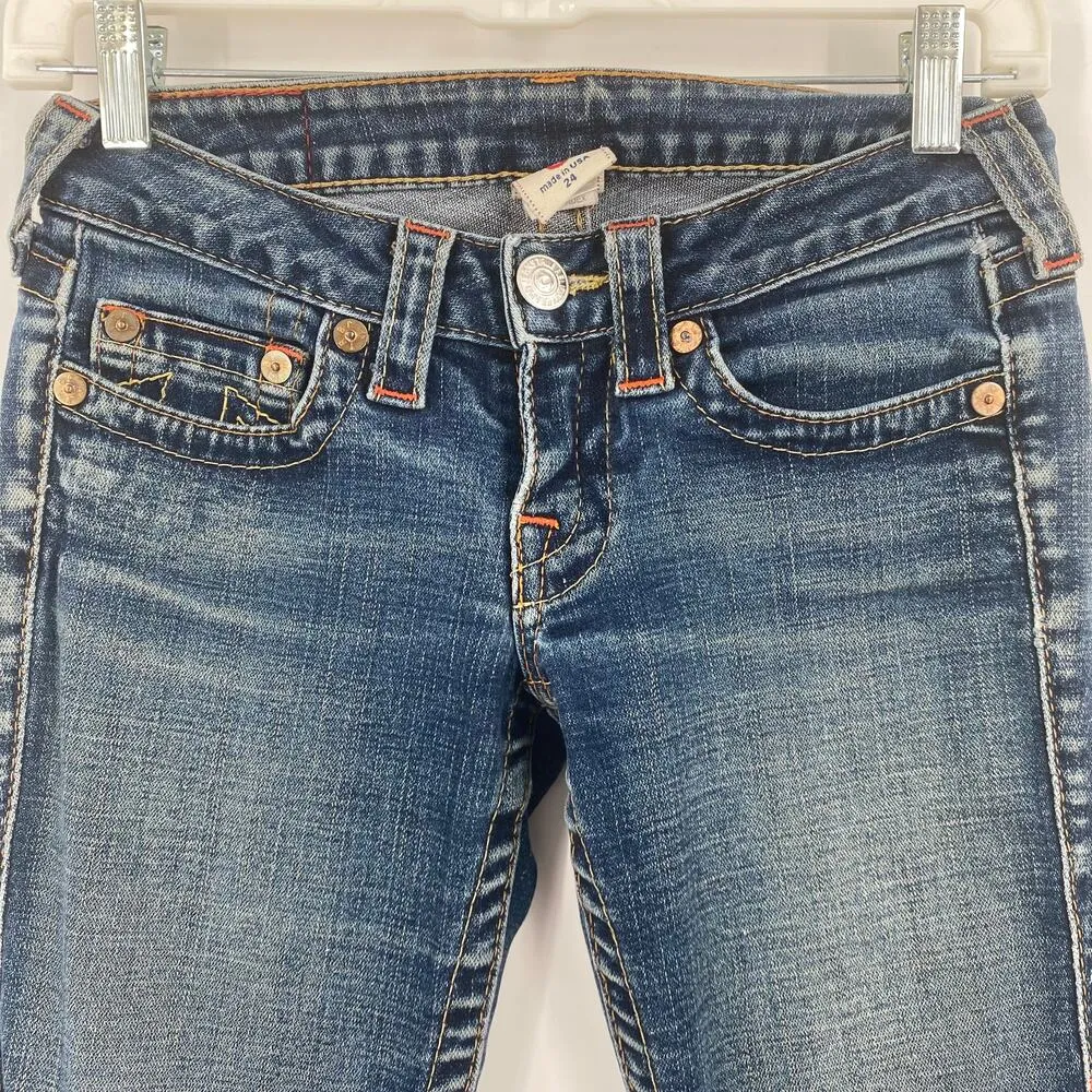 True Religion Johnny Straight Leg Jeans Size 24 - Image 4
