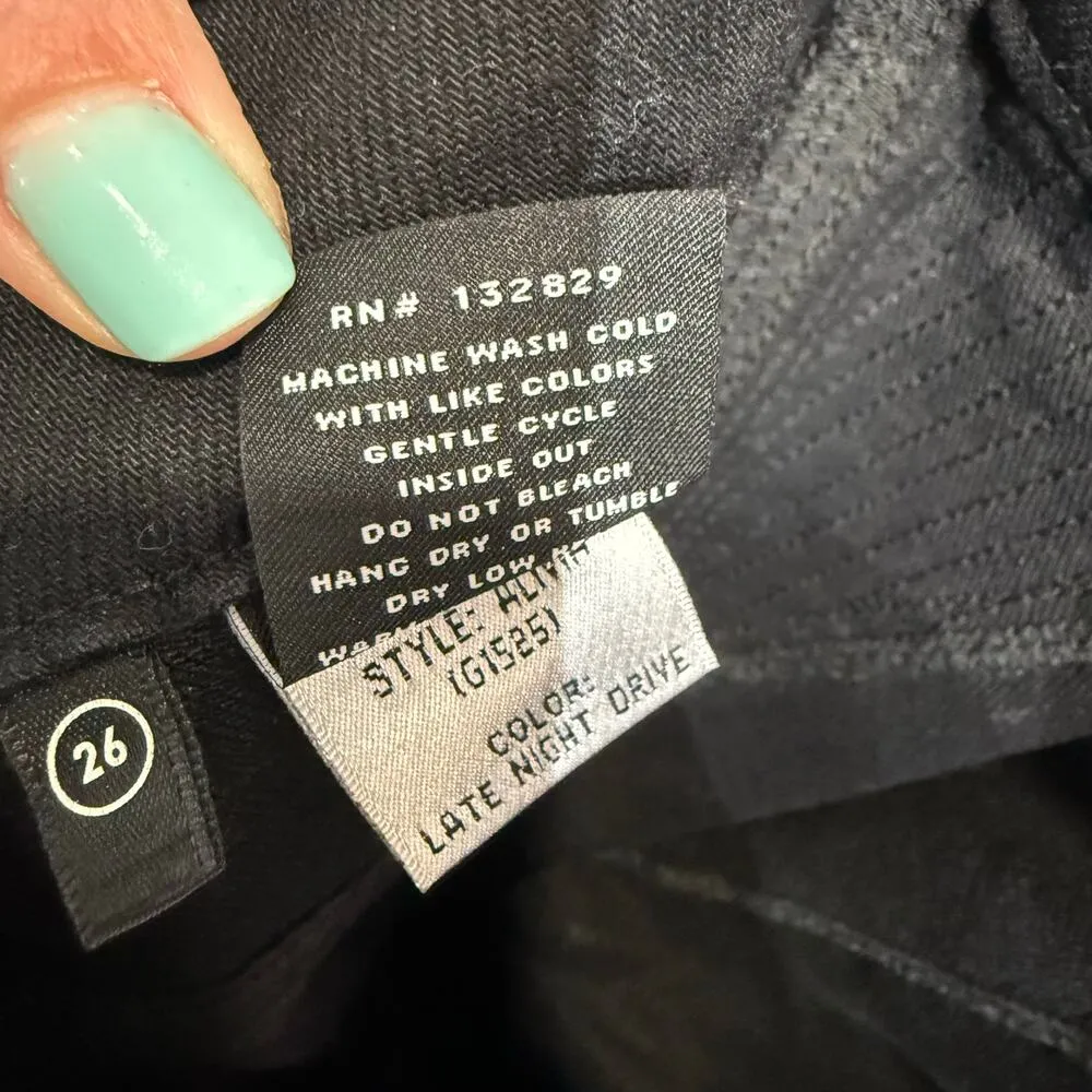 Grlfrnd Black Alivia High Rise Belted Ankle Jeans Sz 26 - Image 8