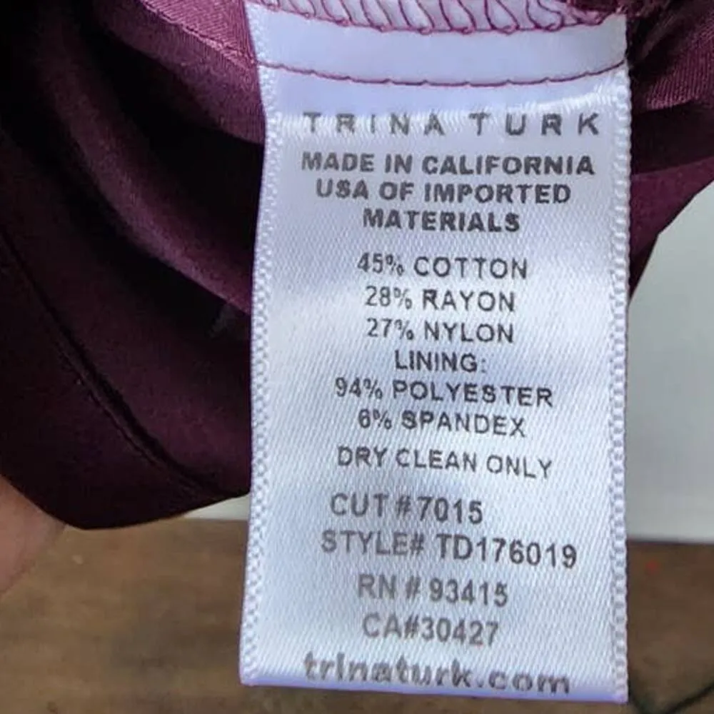 Trina Turk Geddes Blackbird Stripe Lace Sheath Dress in Plum 2 NEW - Image 7