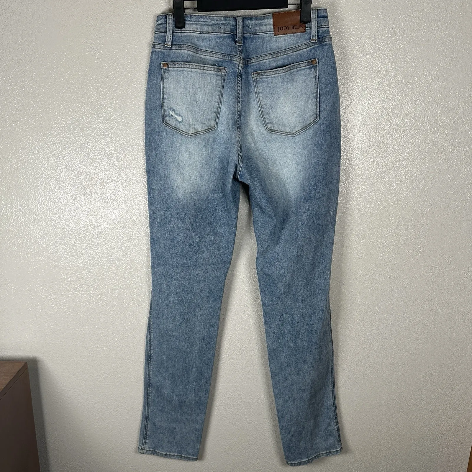 Judy Blue Jeans Womens 9/29 Blue Boyfriend Fit Stretch Denim Distressed - Image 3