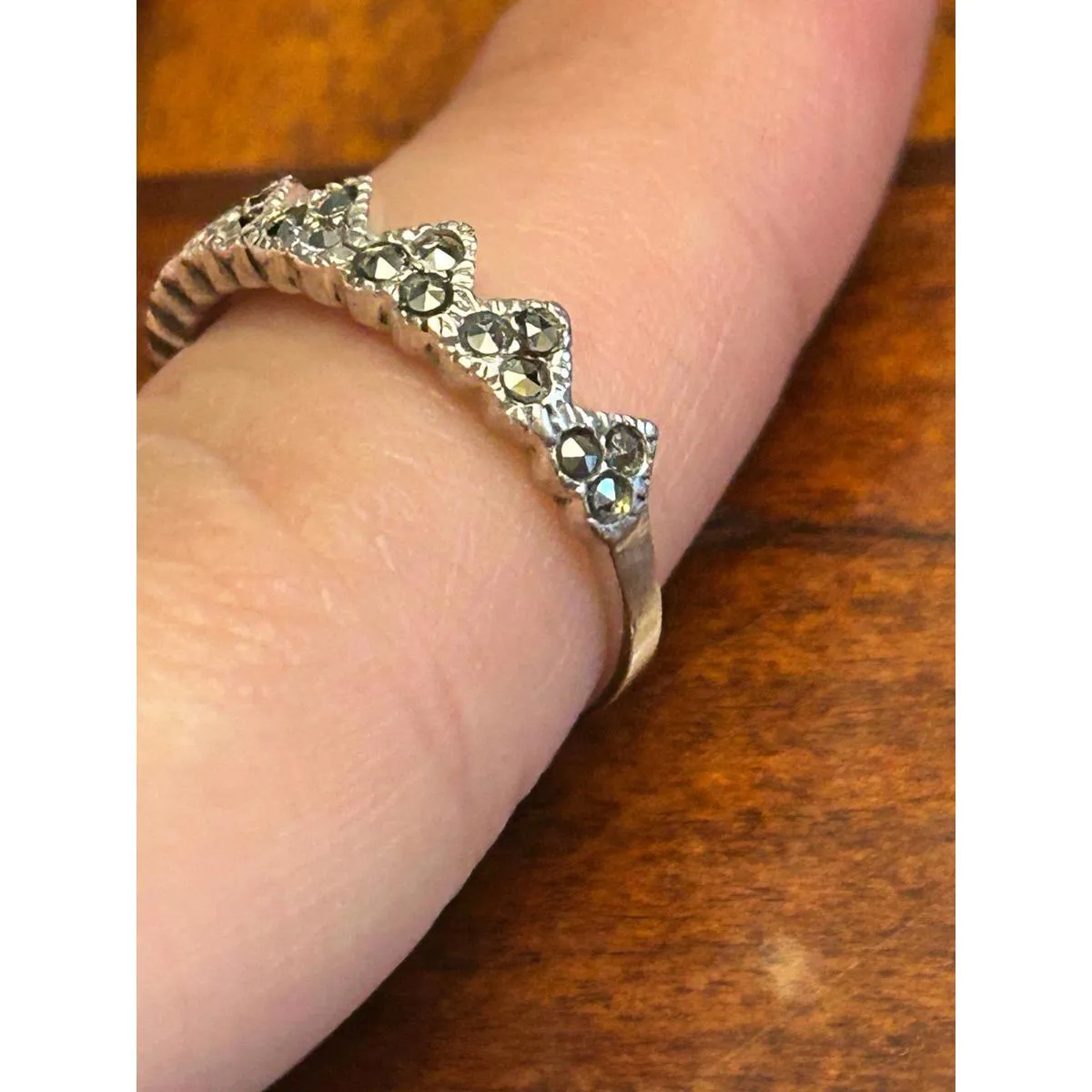 925 sterling silver ring jewlery princess crown v84 1.75g size 6 scrap missing - Image 5