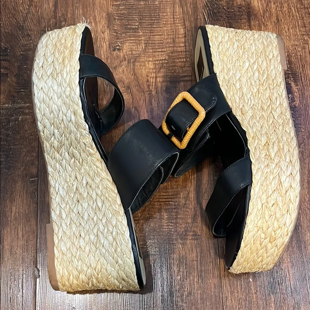Dolce Vita Thorin Espadrille Wedge Sandal Black Size 10 - Image 5