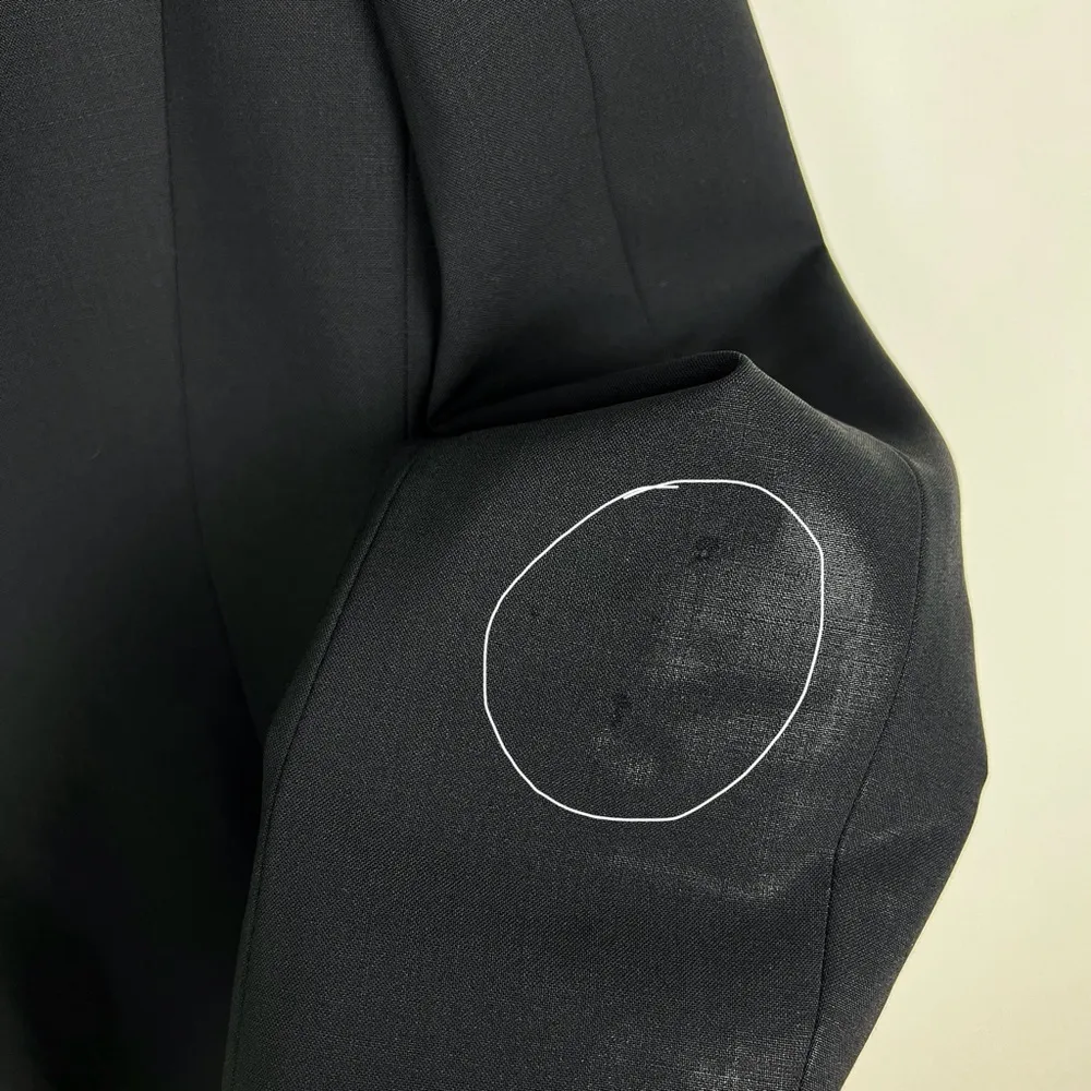 Black Wool Tailored Blazer 6 Classic Career Jacket - Image 5