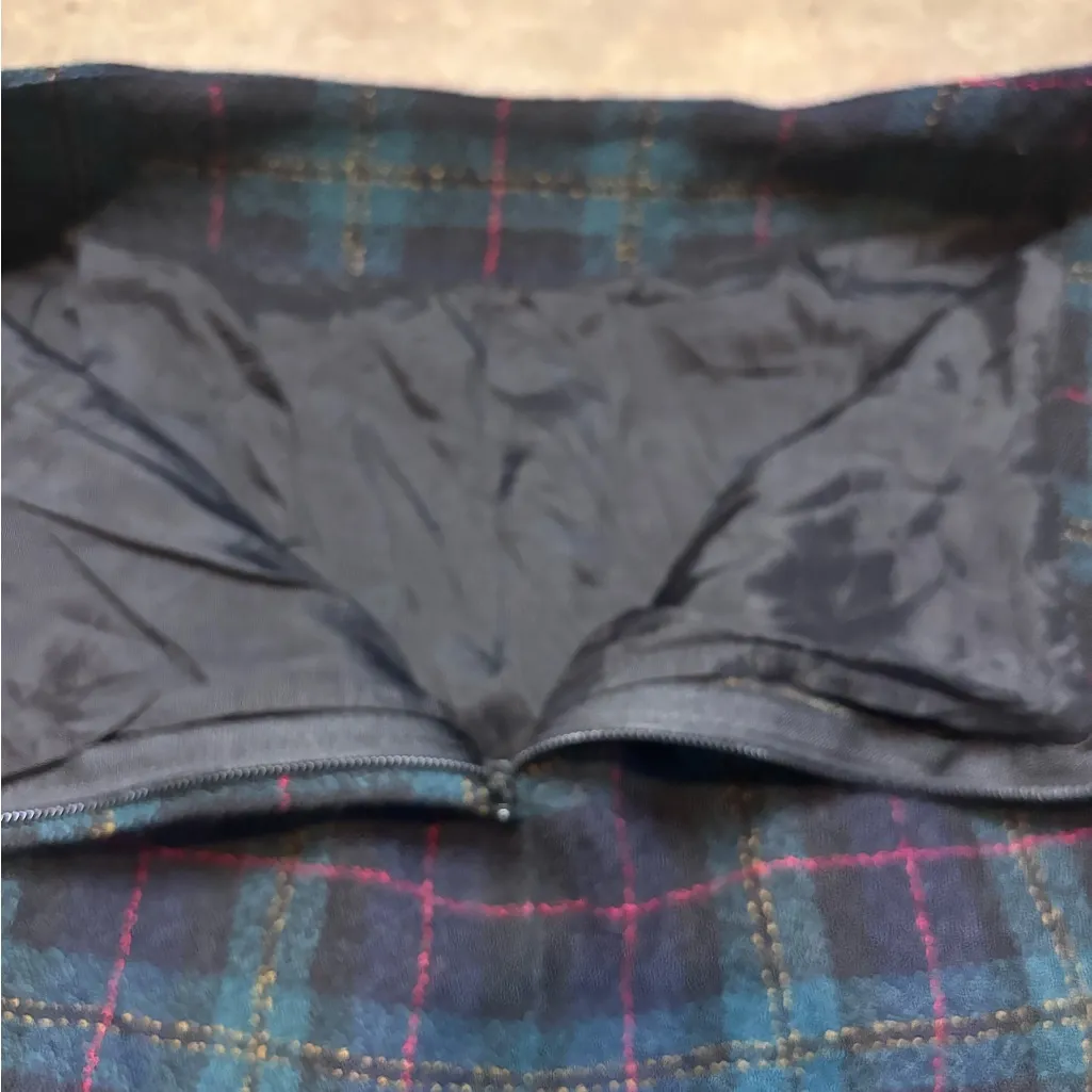 Vintage Ann Taylor 100% Wool Plaid Academia Skirt Made in USA Womens 4 - Image 5