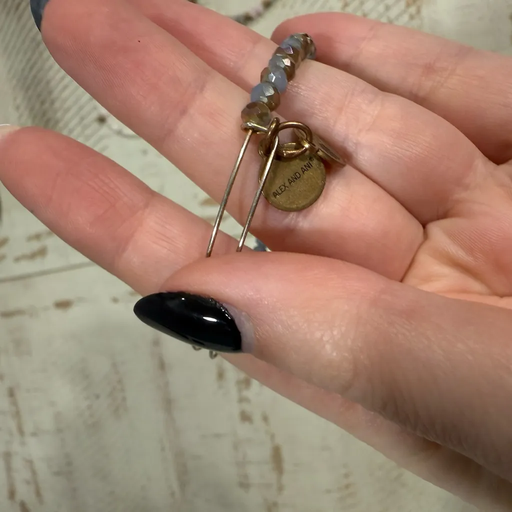 Alex & Ani Periwinkle Beaded Bracelet Bangle - Image 5