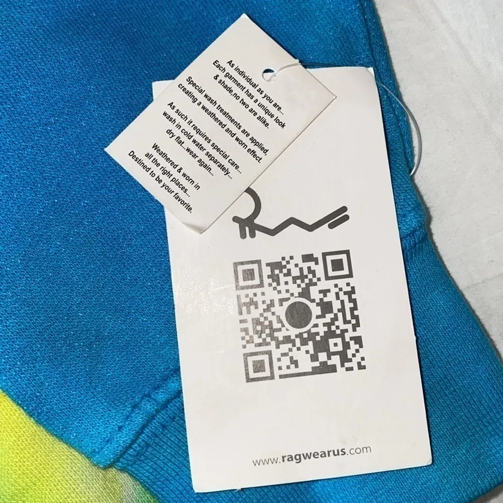 RagWear rainbow tie dye San Diego sweatshirt. Fleece lined. Size Small .NWT. Blue - Image 6