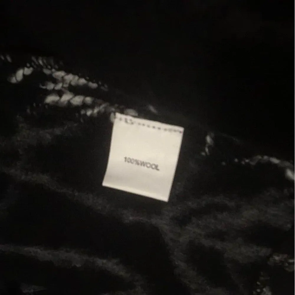 NWT Tumbleweed Western Wool Shaggy Soutache Textured Black White Vest Jacket Size L - Image 5