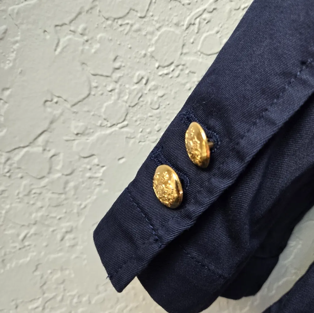 Ralph Lauren Blue Blazer Jacket with Embroidered Logo and gold buttons Small - Image 11
