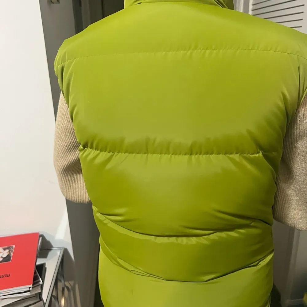 Green Puffer Vest with Cream Sherpa Jacket - Image 4