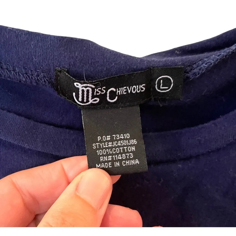 Miss Chievous Short Sleeve T-Shirt Size L Rainbow Vibes Graphic LGBTQ Statement - Image 5