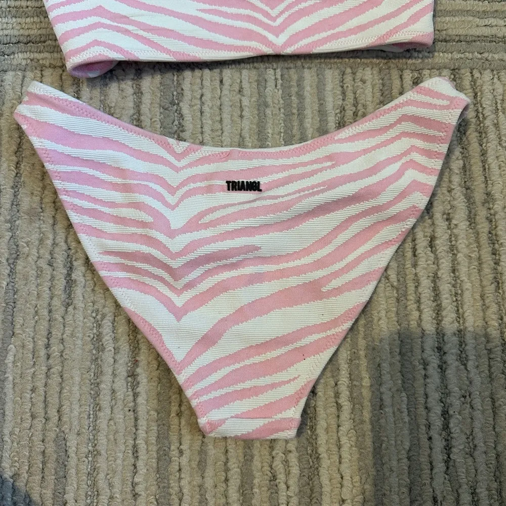 TRIANGL Pink and White Striped Bikini - Image 3