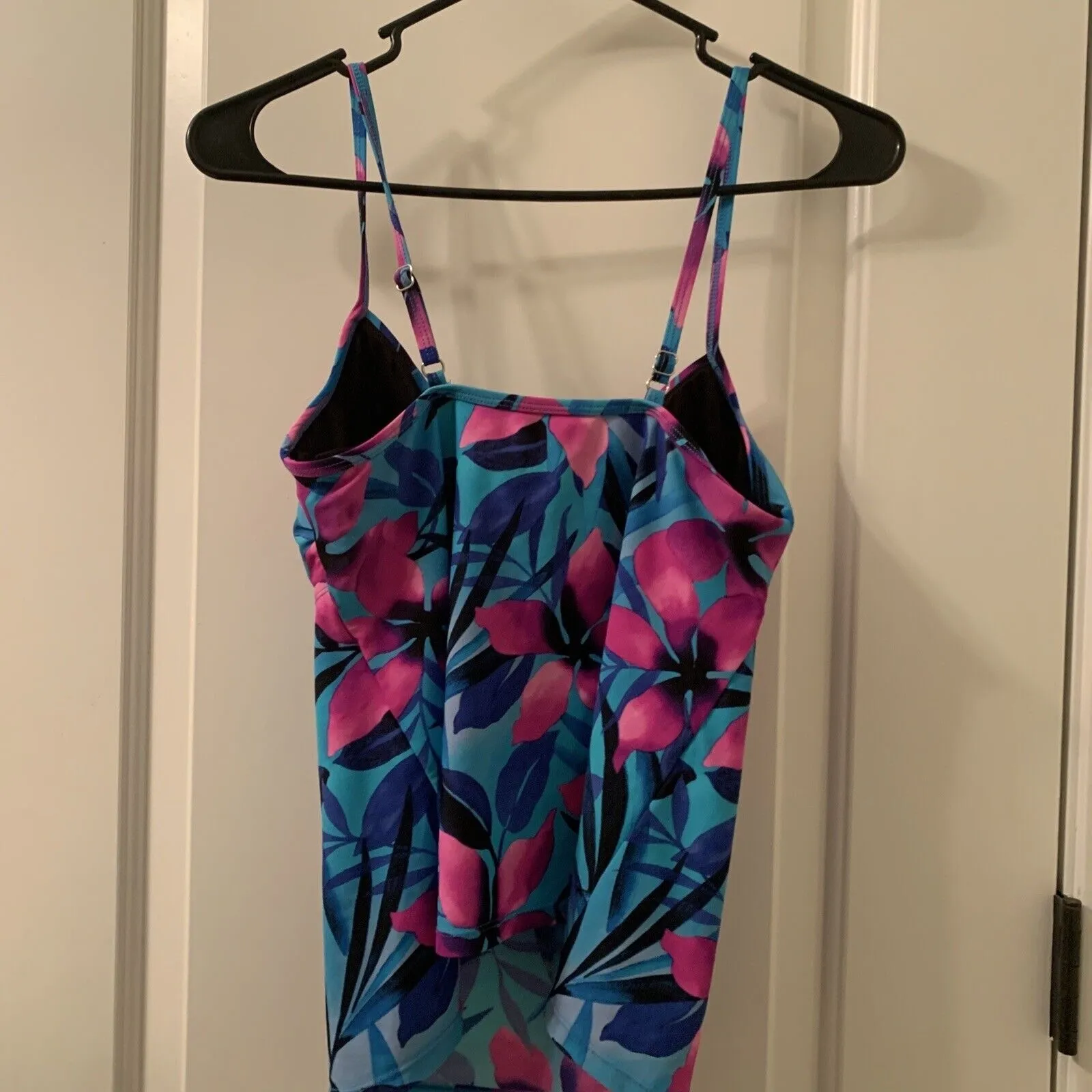 Shore Club SwimsuitsForAll Shore Club Women's Floral Swim Tankini Top Size 12 - Image 7
